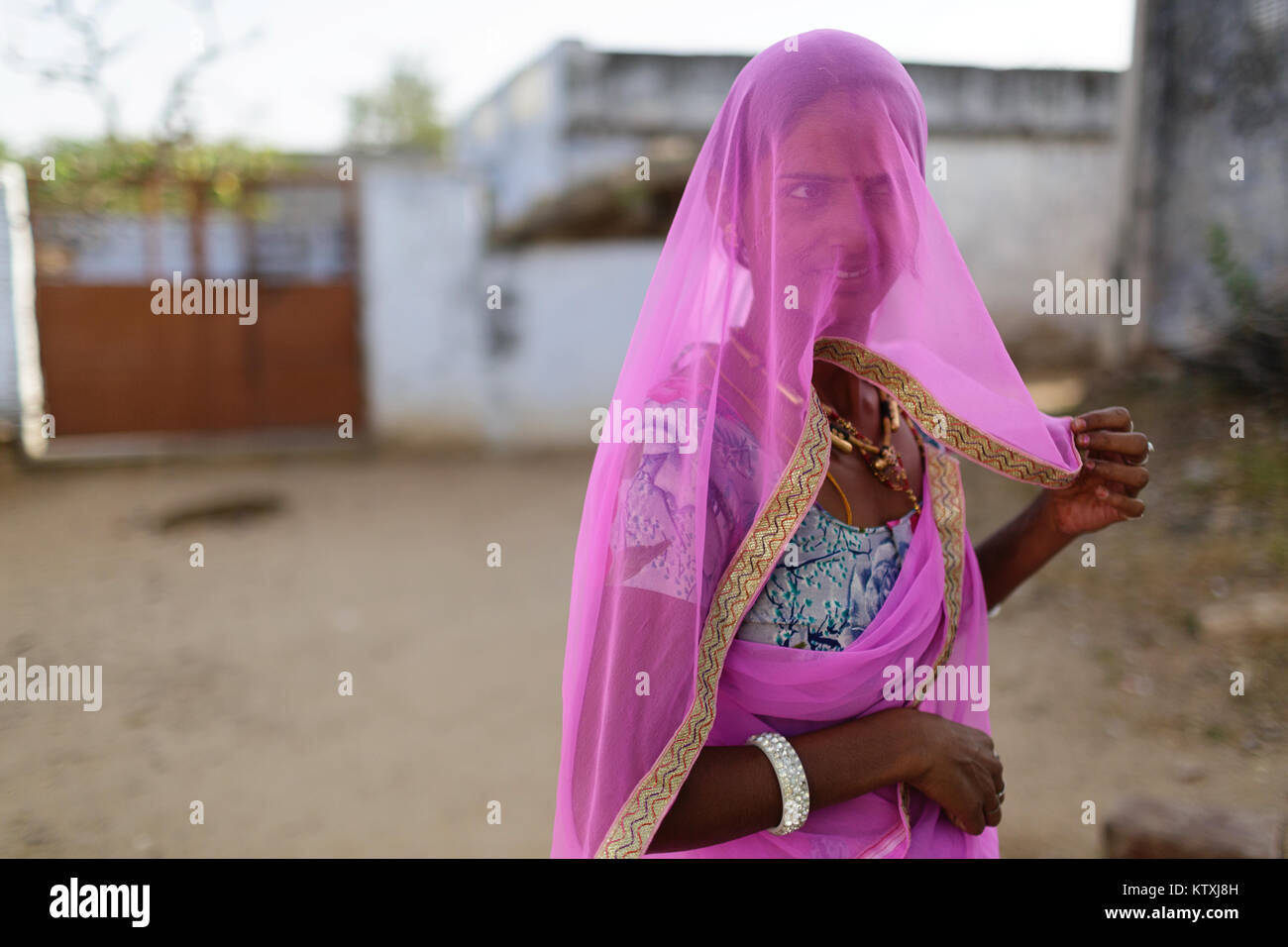 beautiful Indian women wearing saree posing greeting namaste