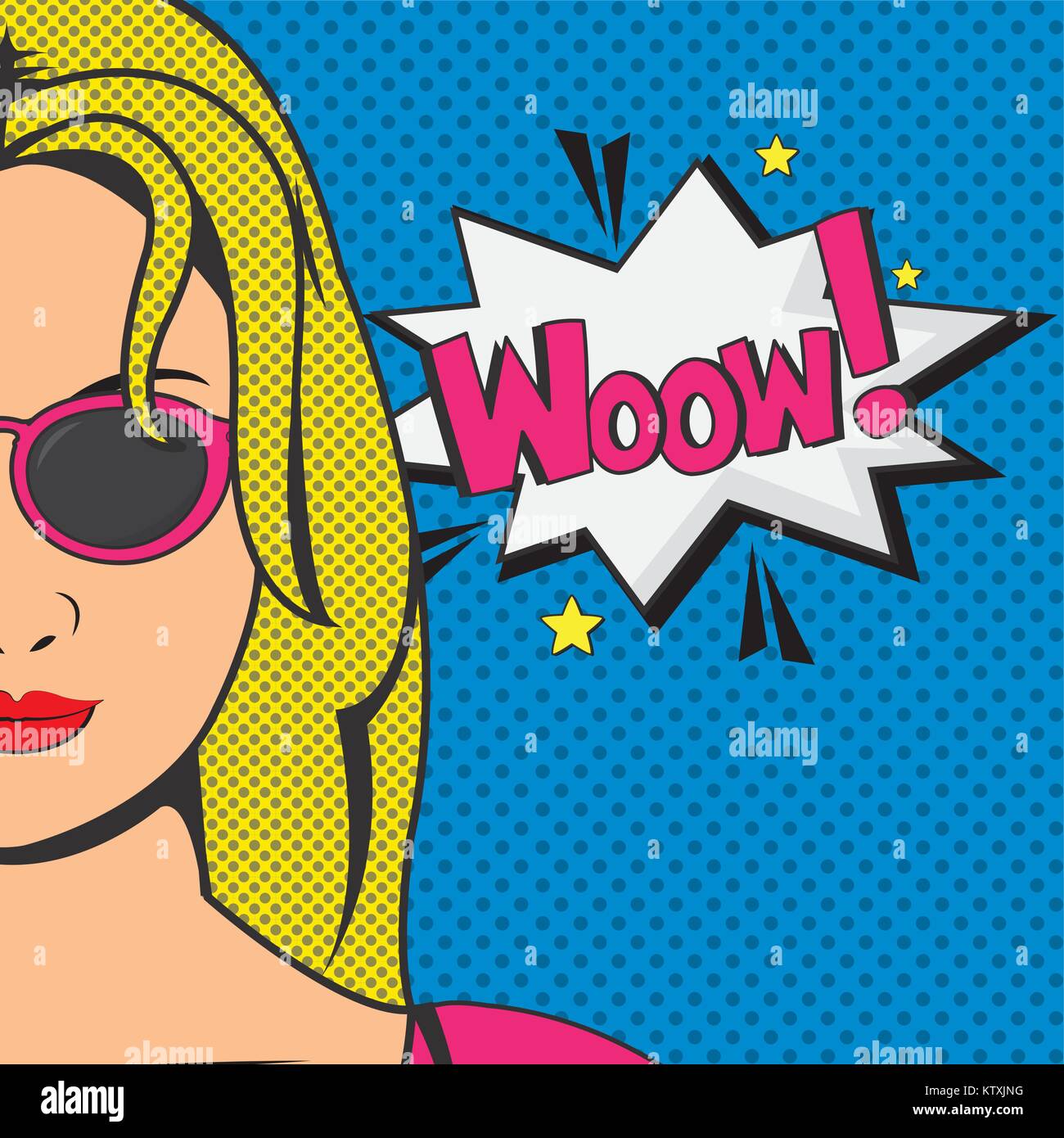 Pop art girl design Stock Vector Image & Art Alamy