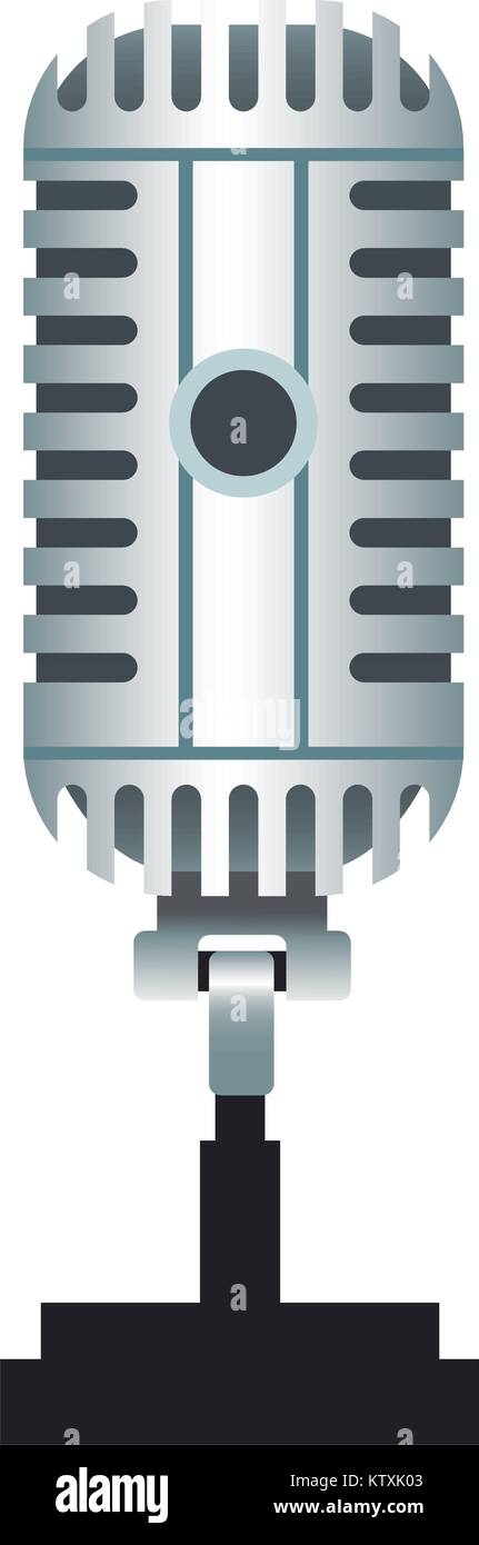 Vintage microphone isolated realistic icon Stock Vector Image & Art - Alamy