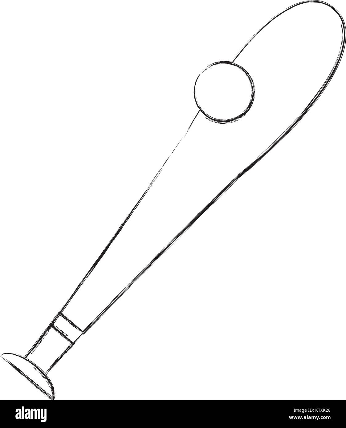 Baseball bat and ball Stock Vector Image &amp; Art - Alamy
