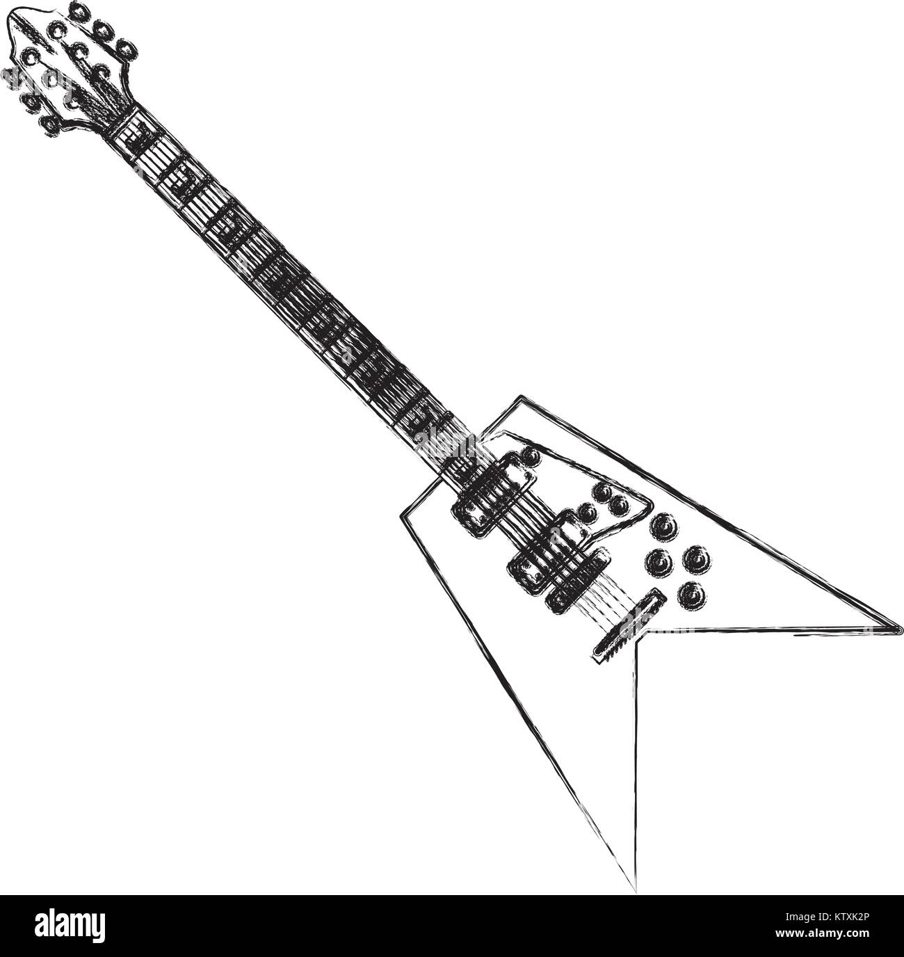 Electric guitar music instrument Stock Vector Image & Art - Alamy