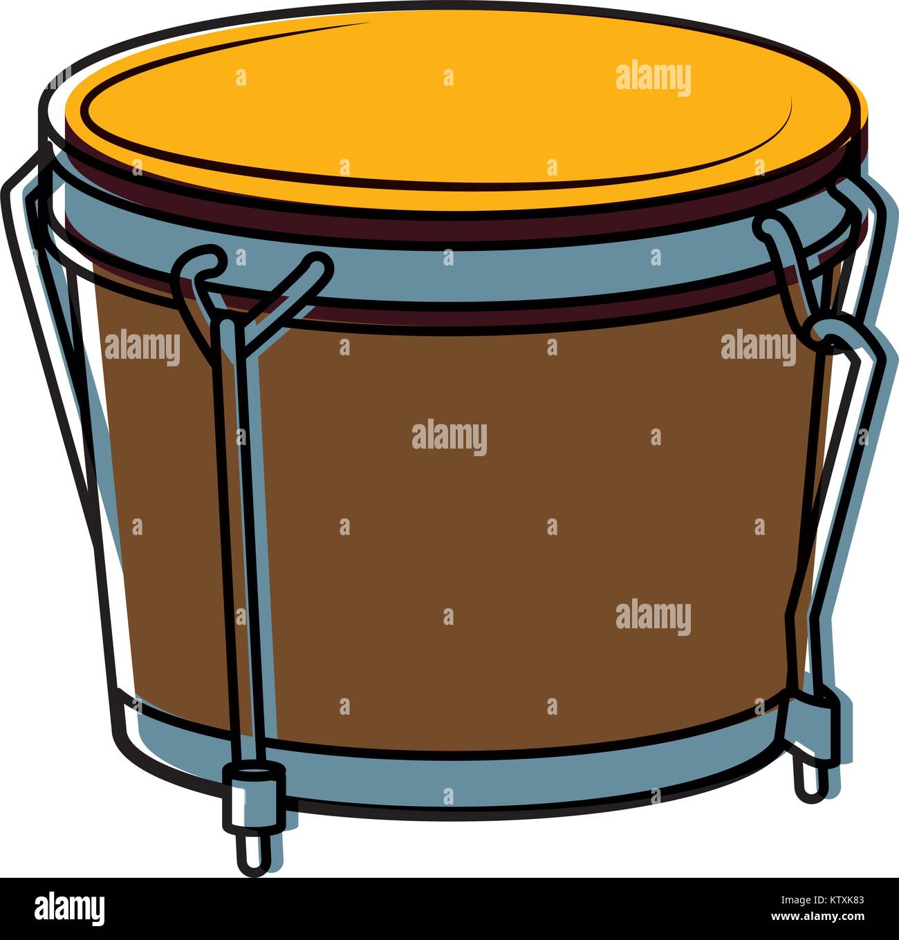 African drum music instrument Stock Vector