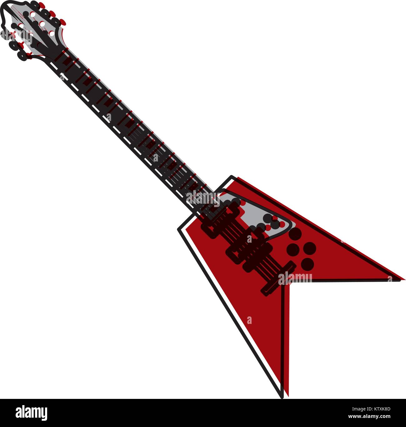 Electric guitar music instrument Stock Vector Image & Art - Alamy