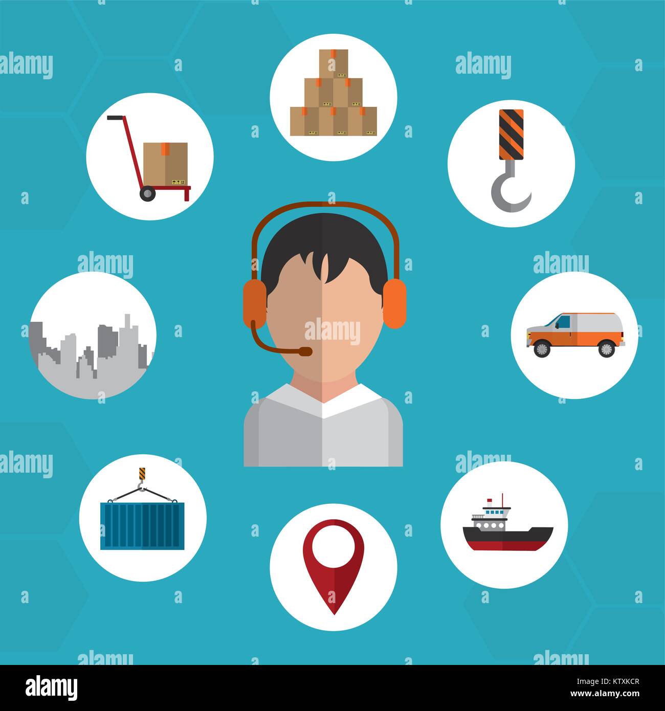 Logistics and transportation design Stock Vector Image & Art - Alamy