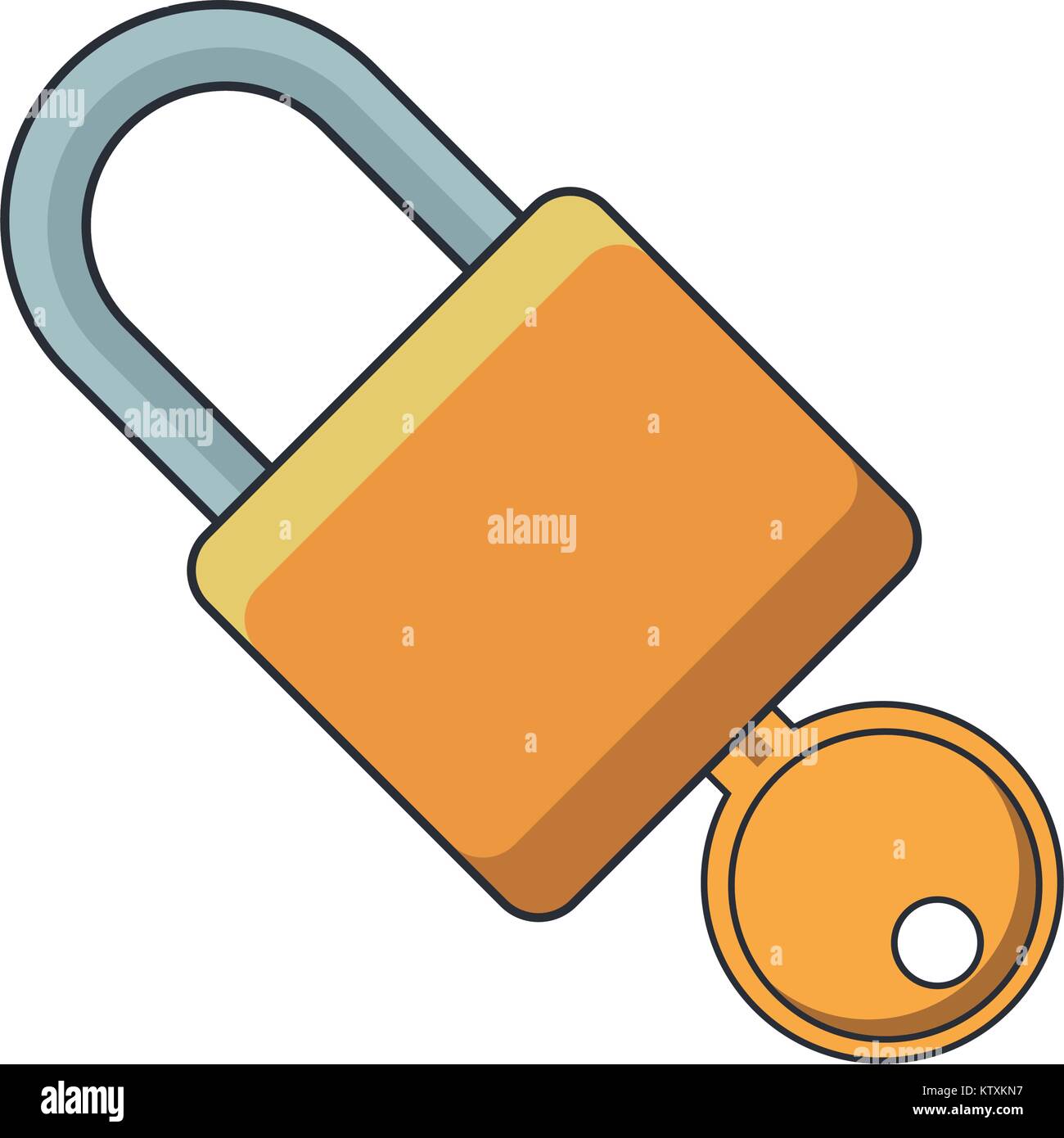 Padlock with key Stock Vector Image & Art - Alamy