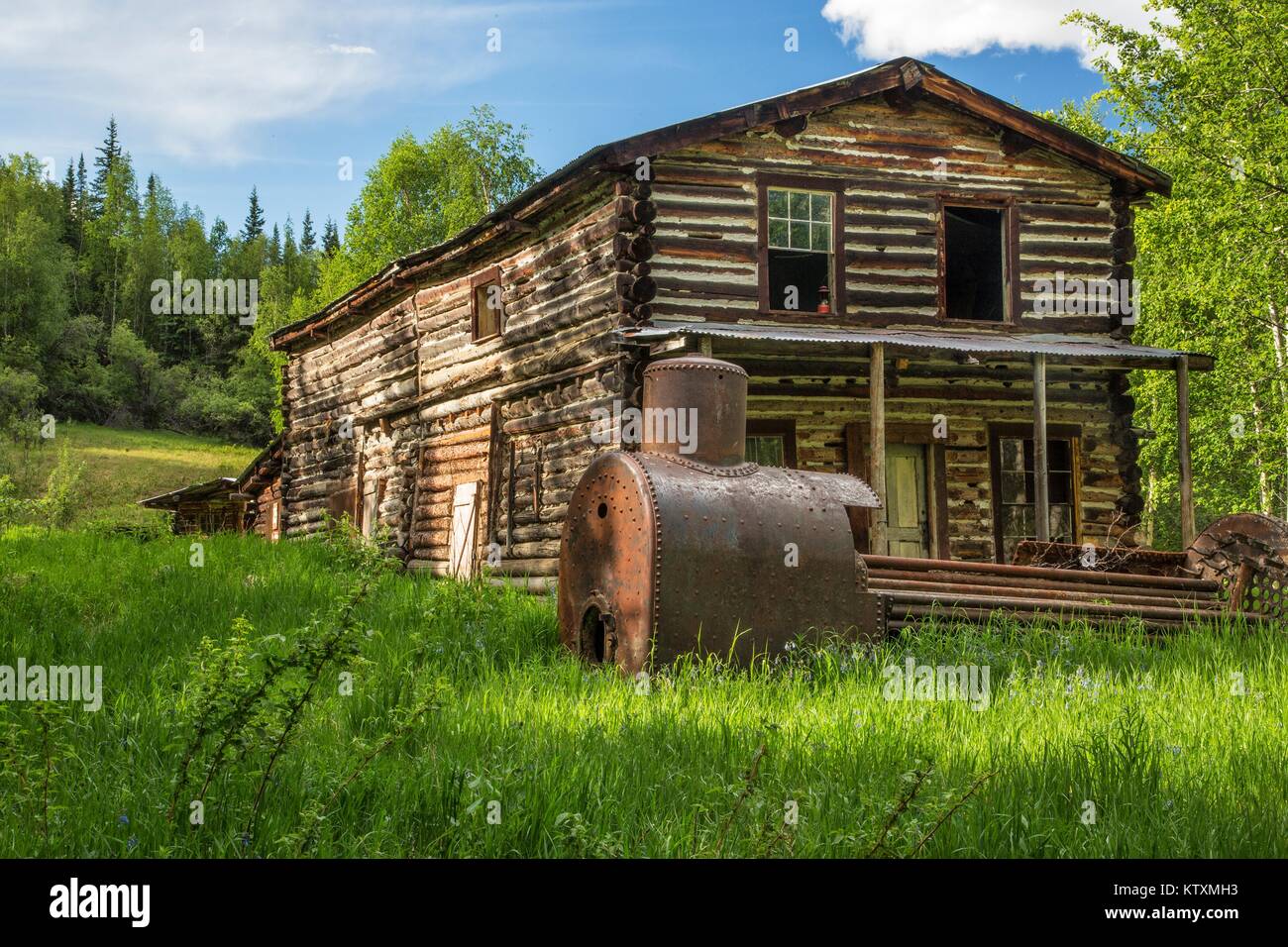 Alaska Abandoned Log Cabin Stock Photos Alaska Abandoned Log