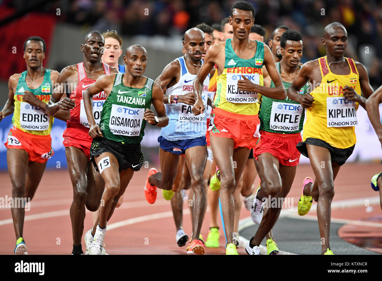 Mo Farah - 5000m men's final - IAAF World Championships London 2017 Stock Photo