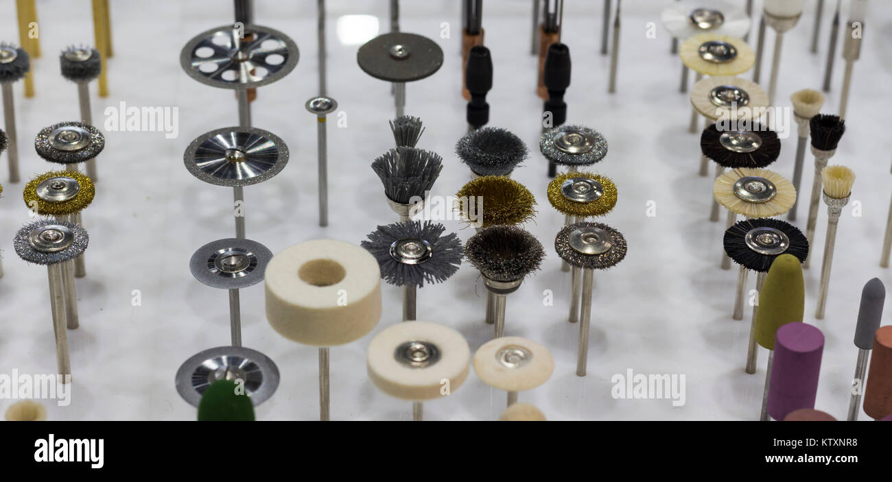 Grinding and polishing steel tool for mold maintenance Stock Photo Alamy