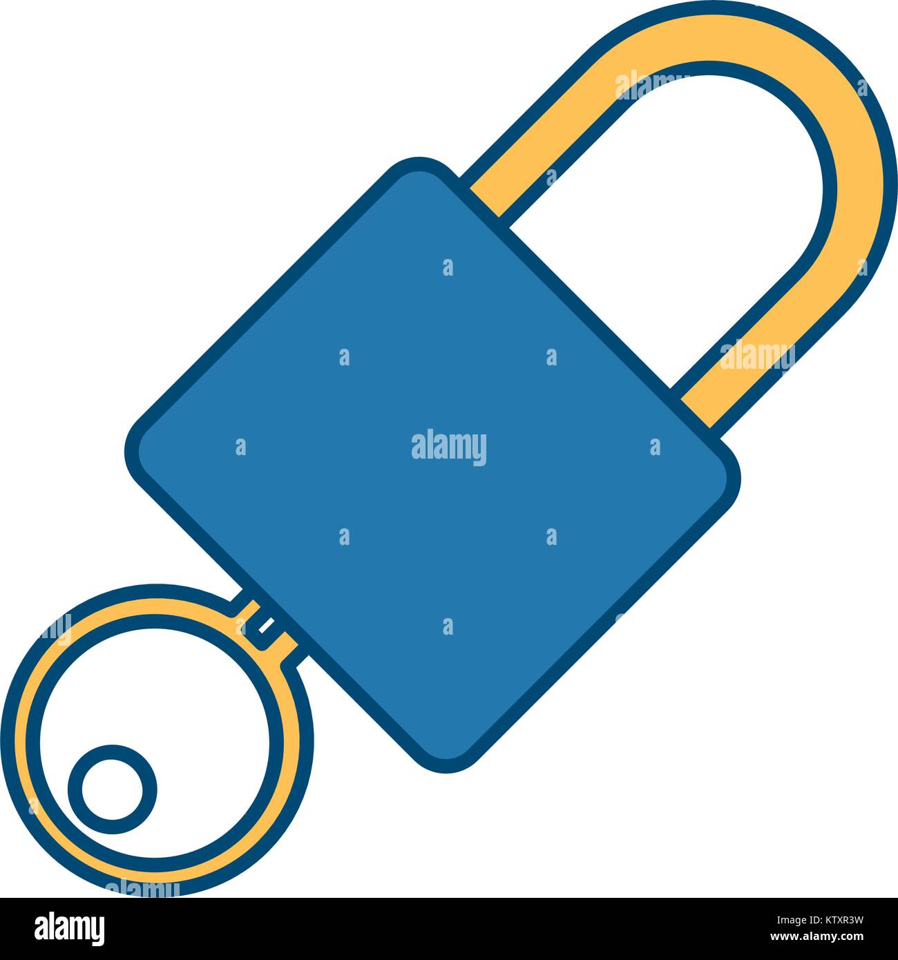 Padlock with key Stock Vector Image & Art - Alamy