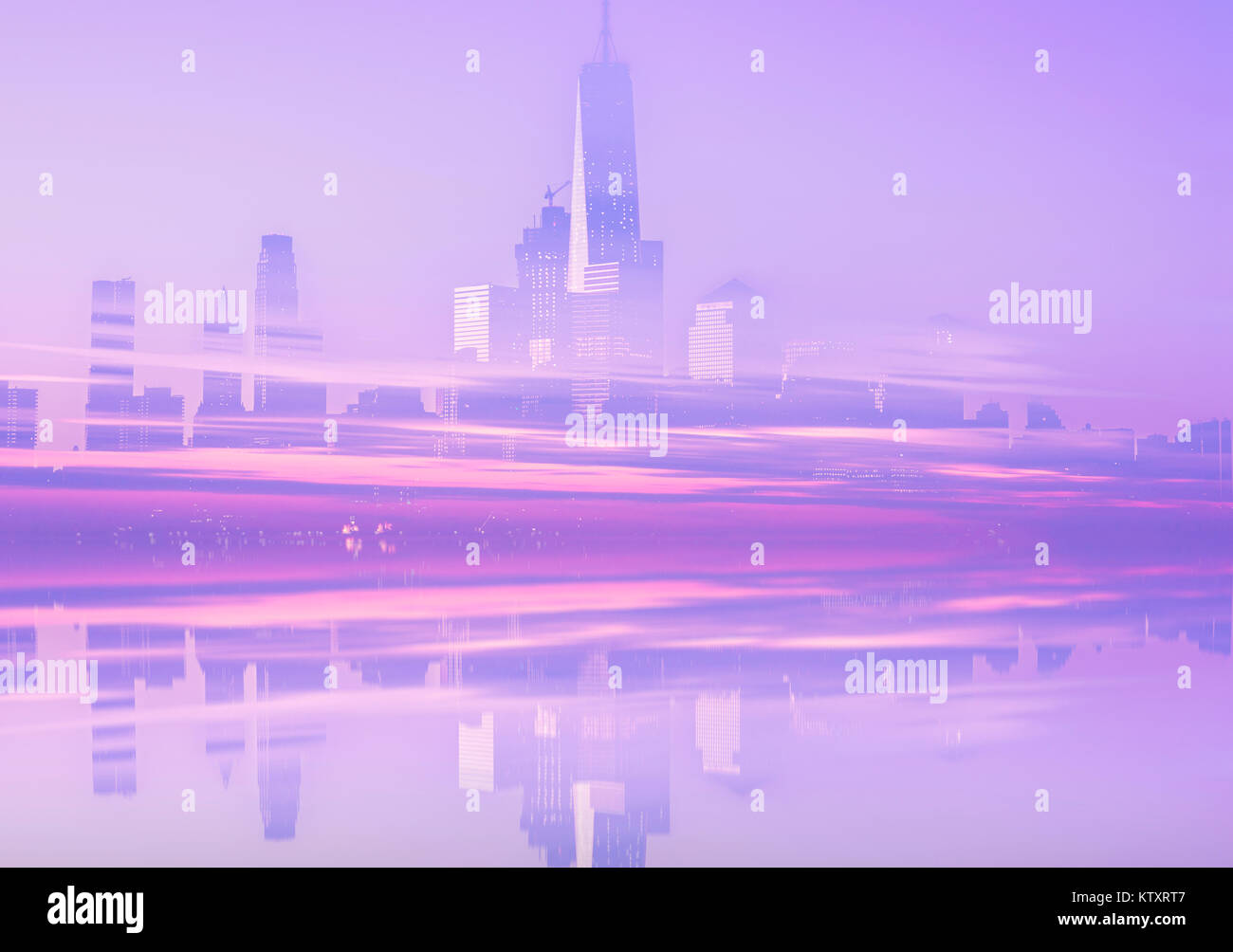 Nyc skyline at sunrise hi-res stock photography and images - Alamy