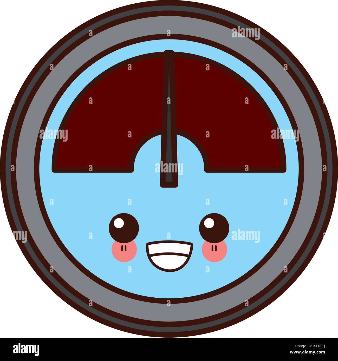 round pressure gauge cute kawaii cartoon Stock Vector Image & Art Alamy