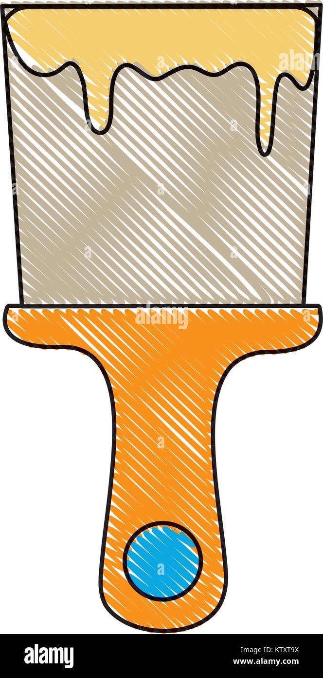 grated brush tool to paint the house design Stock Vector Image & Art ...