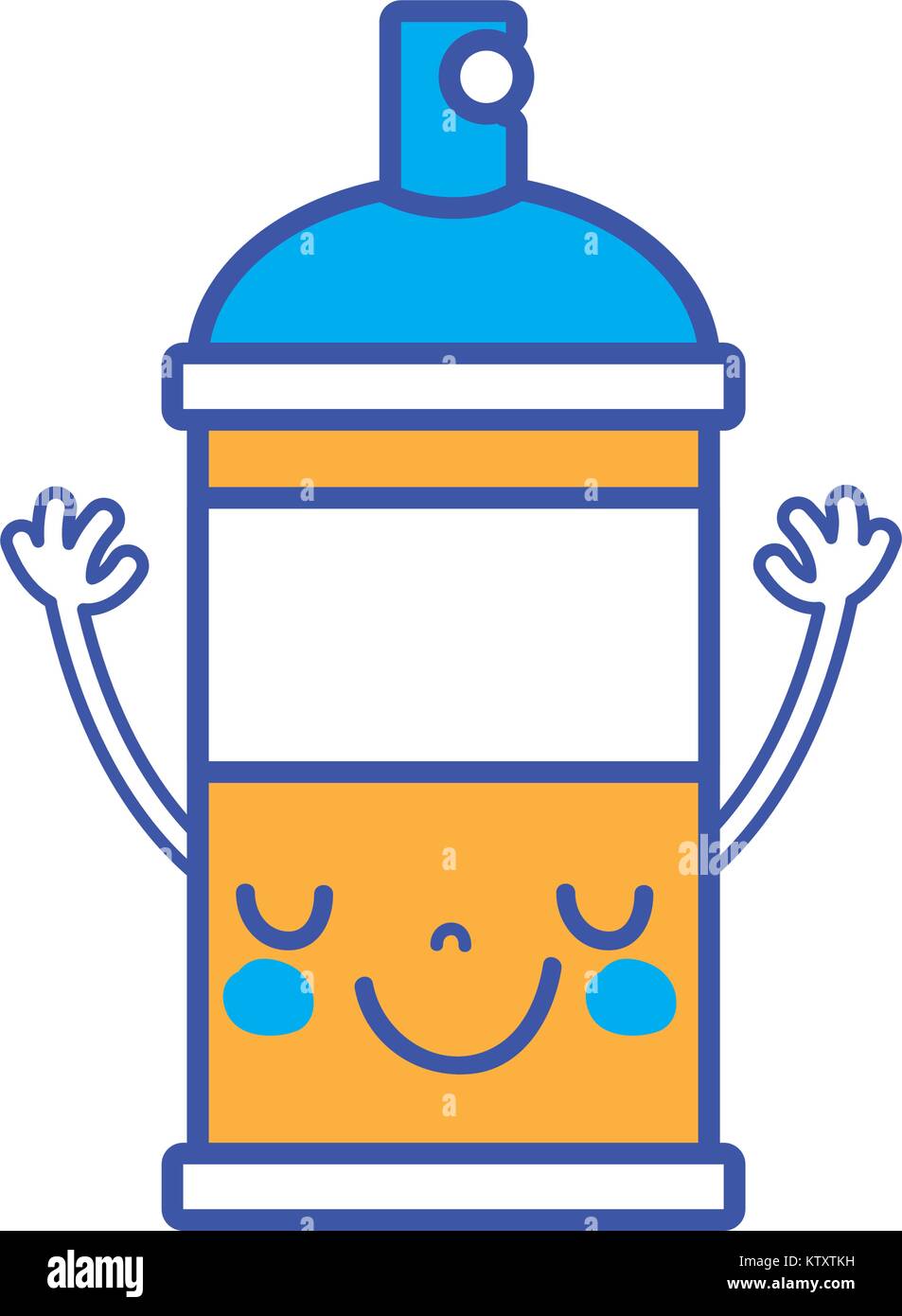 line color emoji cute happy aerosol spray Stock Vector Image & Art Alamy