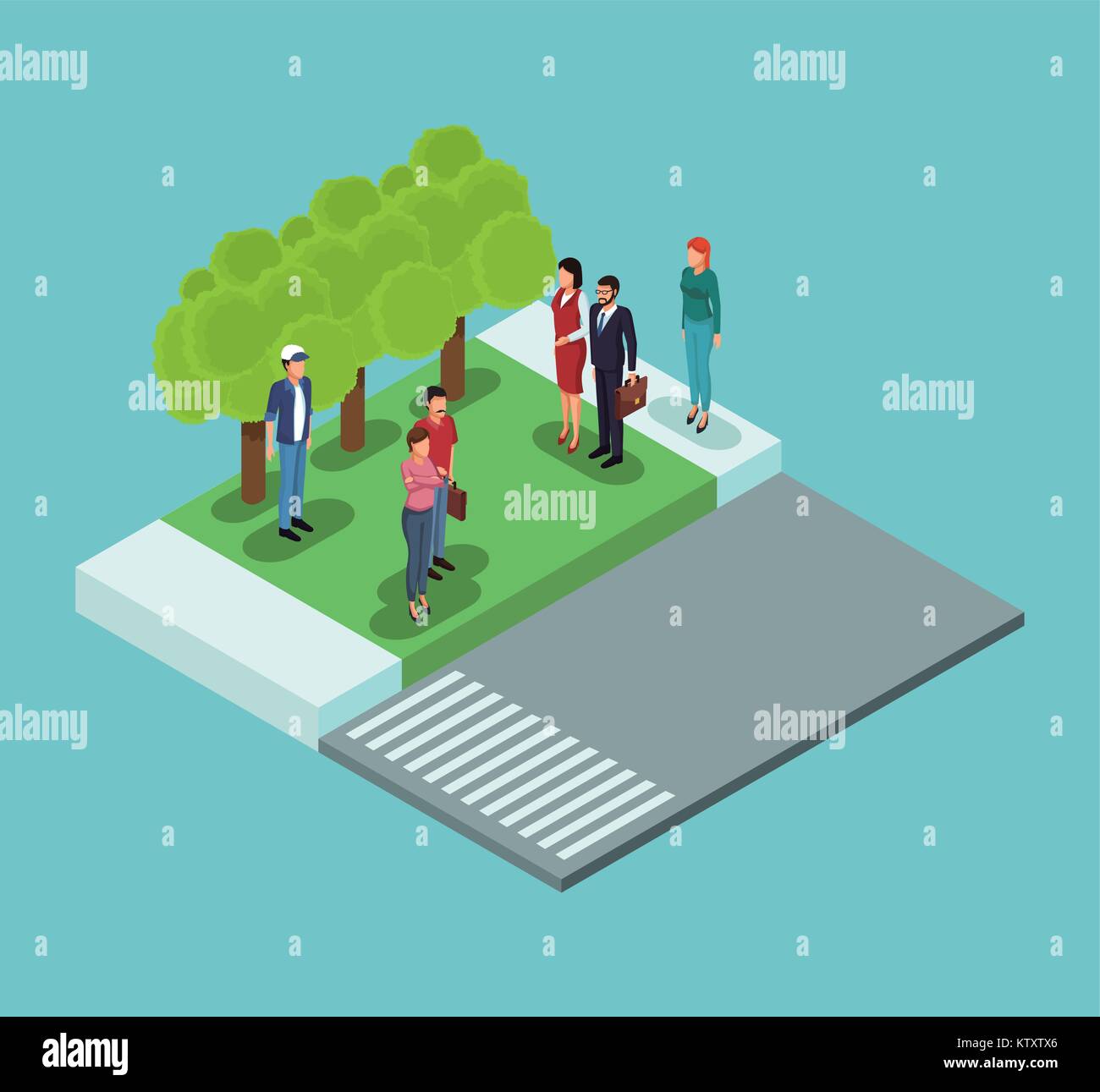 Isometric people in park Stock Vector Image & Art - Alamy