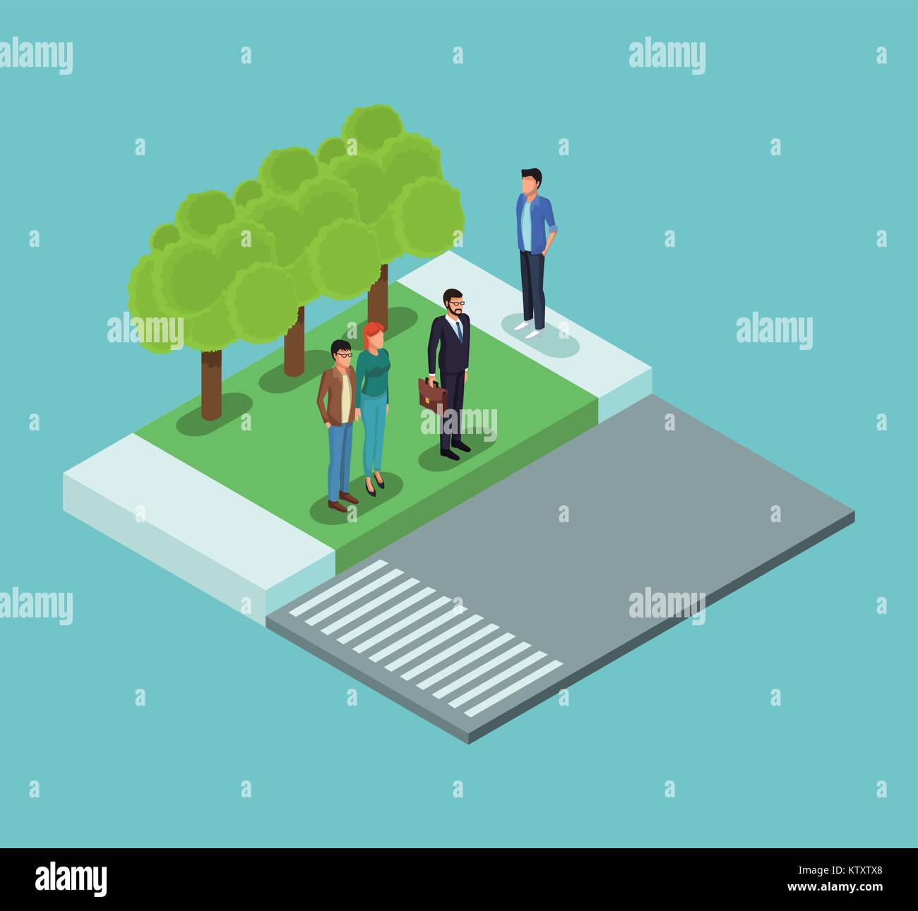 Isometric people in park Stock Vector Image & Art - Alamy