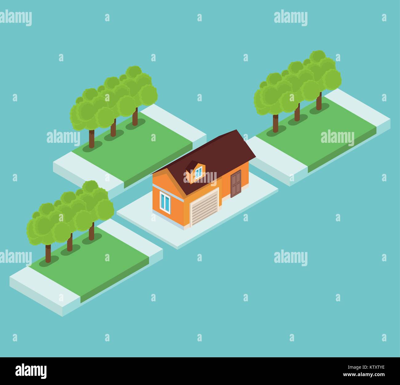Isometric town 3d Stock Vector Image & Art - Alamy