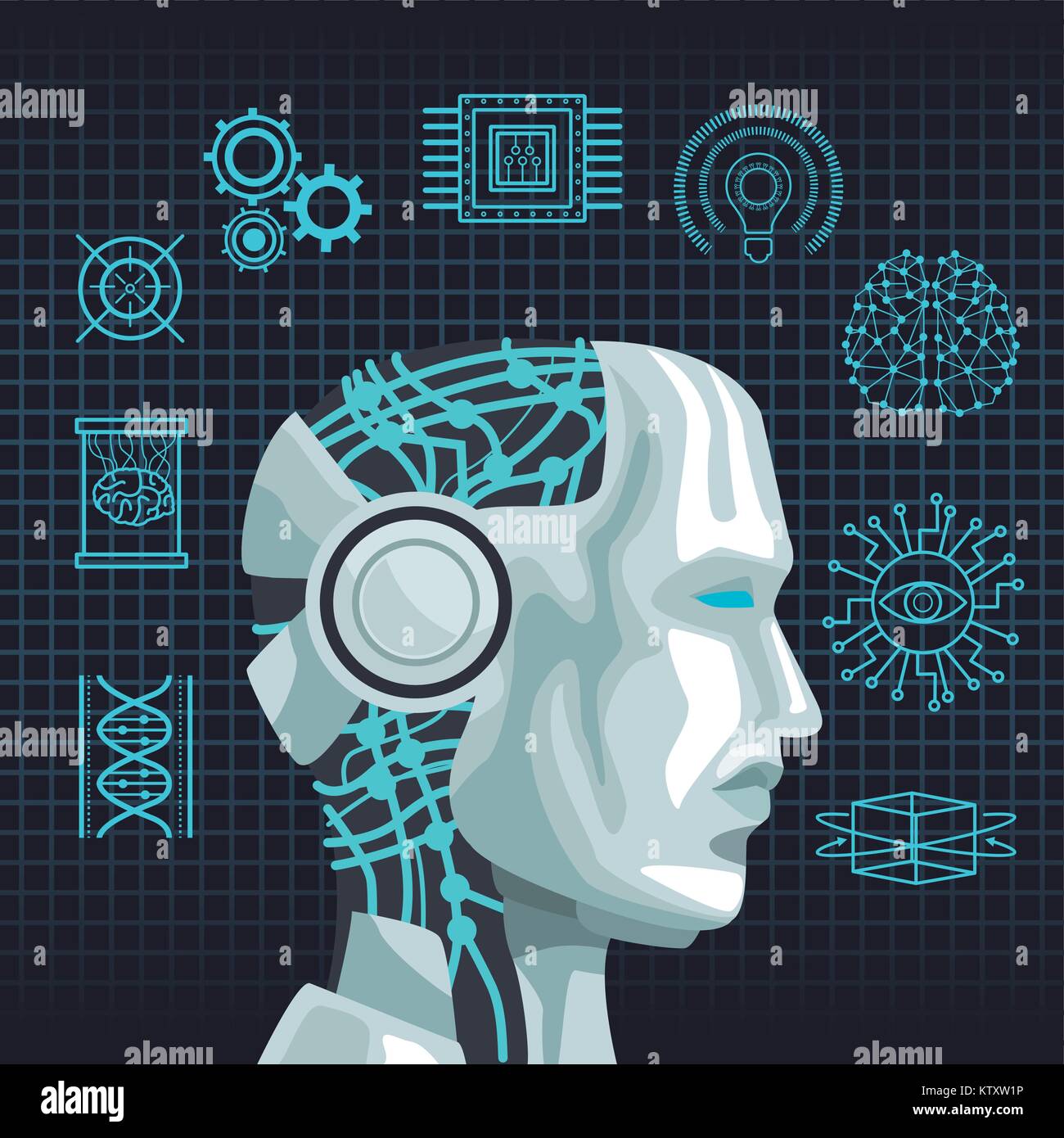 Robot artificial intelligence Stock Vector Image & Art - Alamy