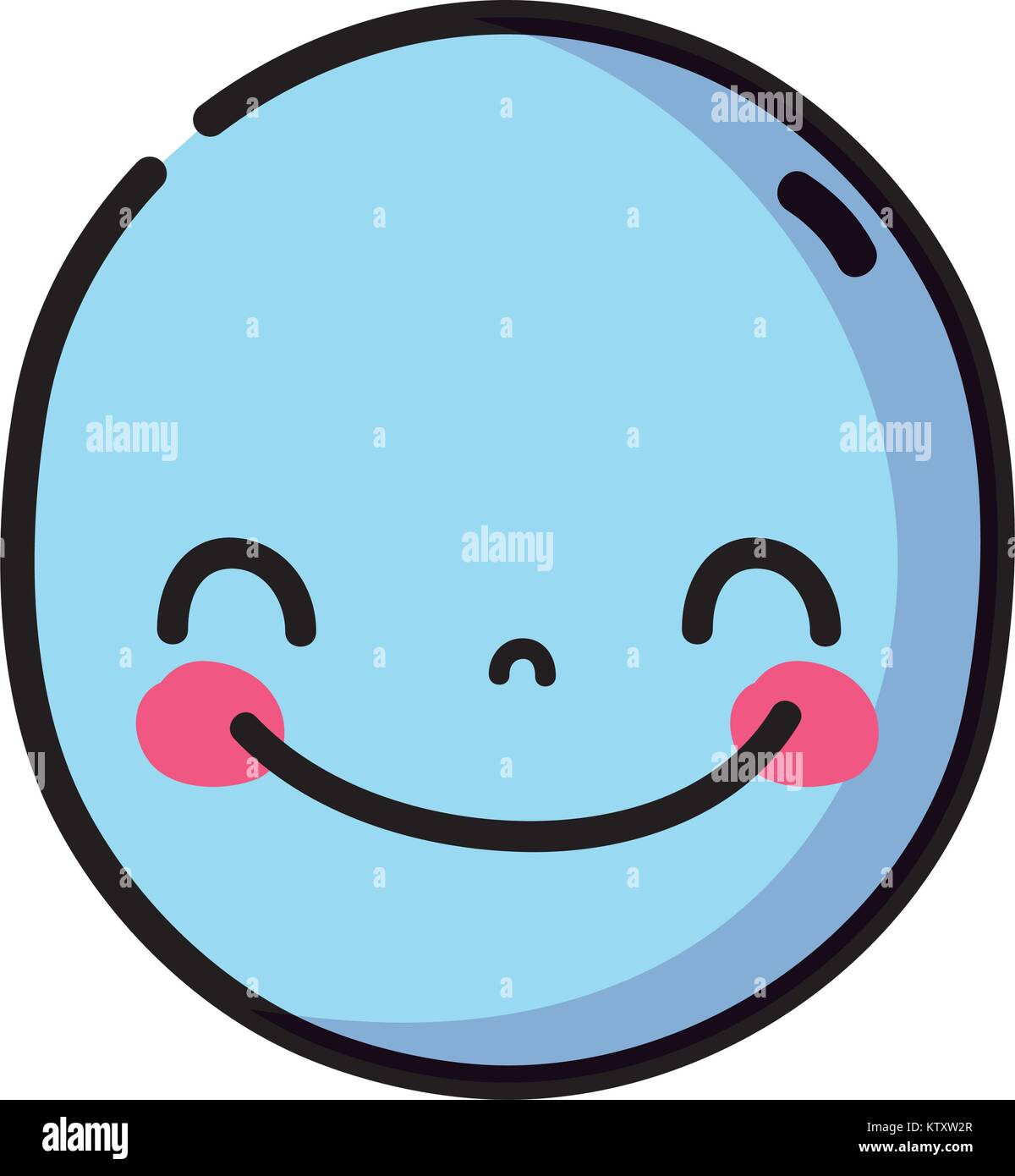 face cute happy kawaii expression Stock Vector Image & Art - Alamy