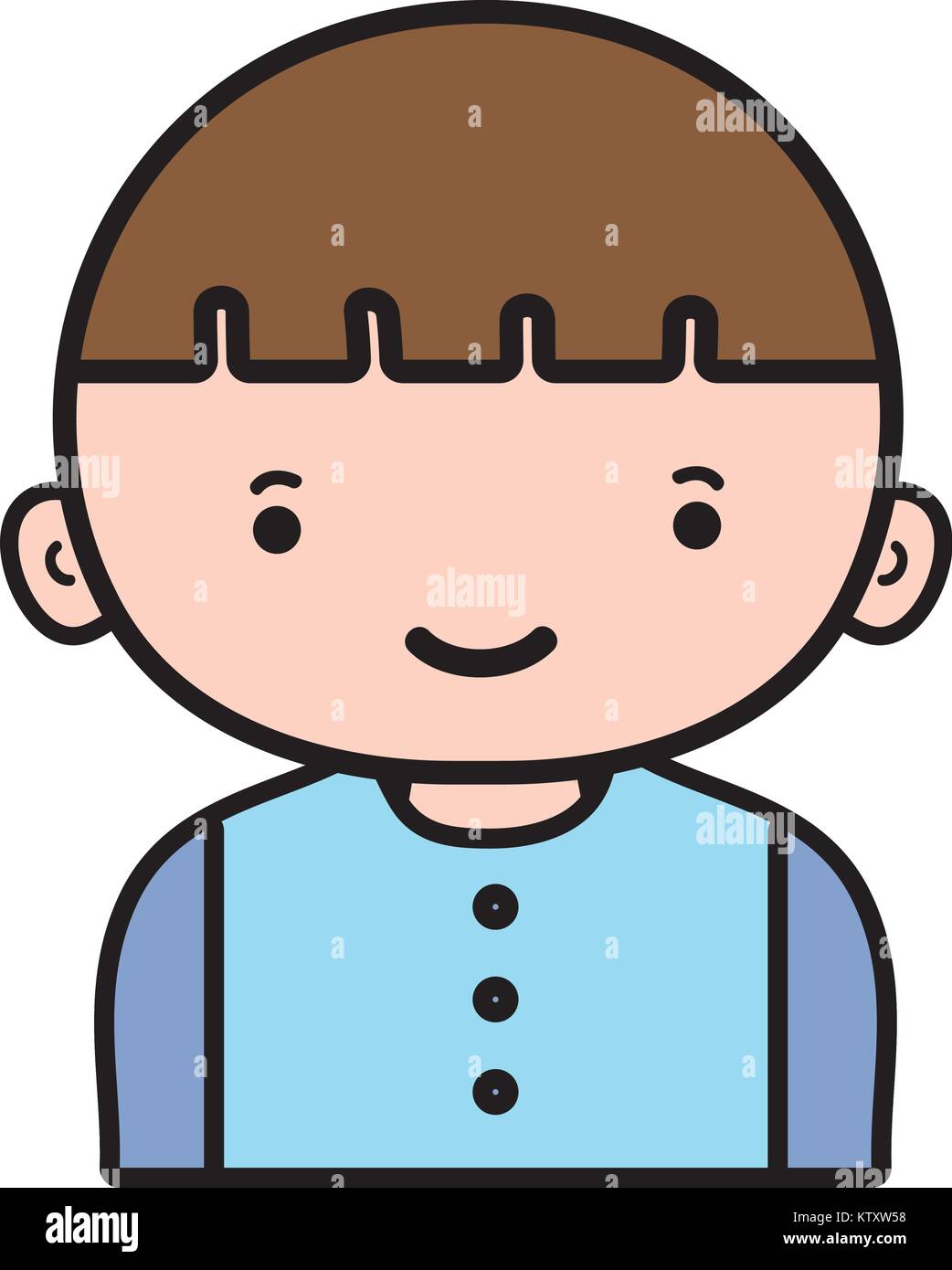Brown Hair Brown Eyes Boy Stock Vector Images Alamy