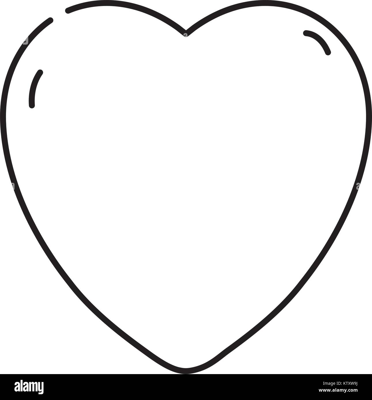 line heart symbol of love and passion design Stock Vector Image & Art ...