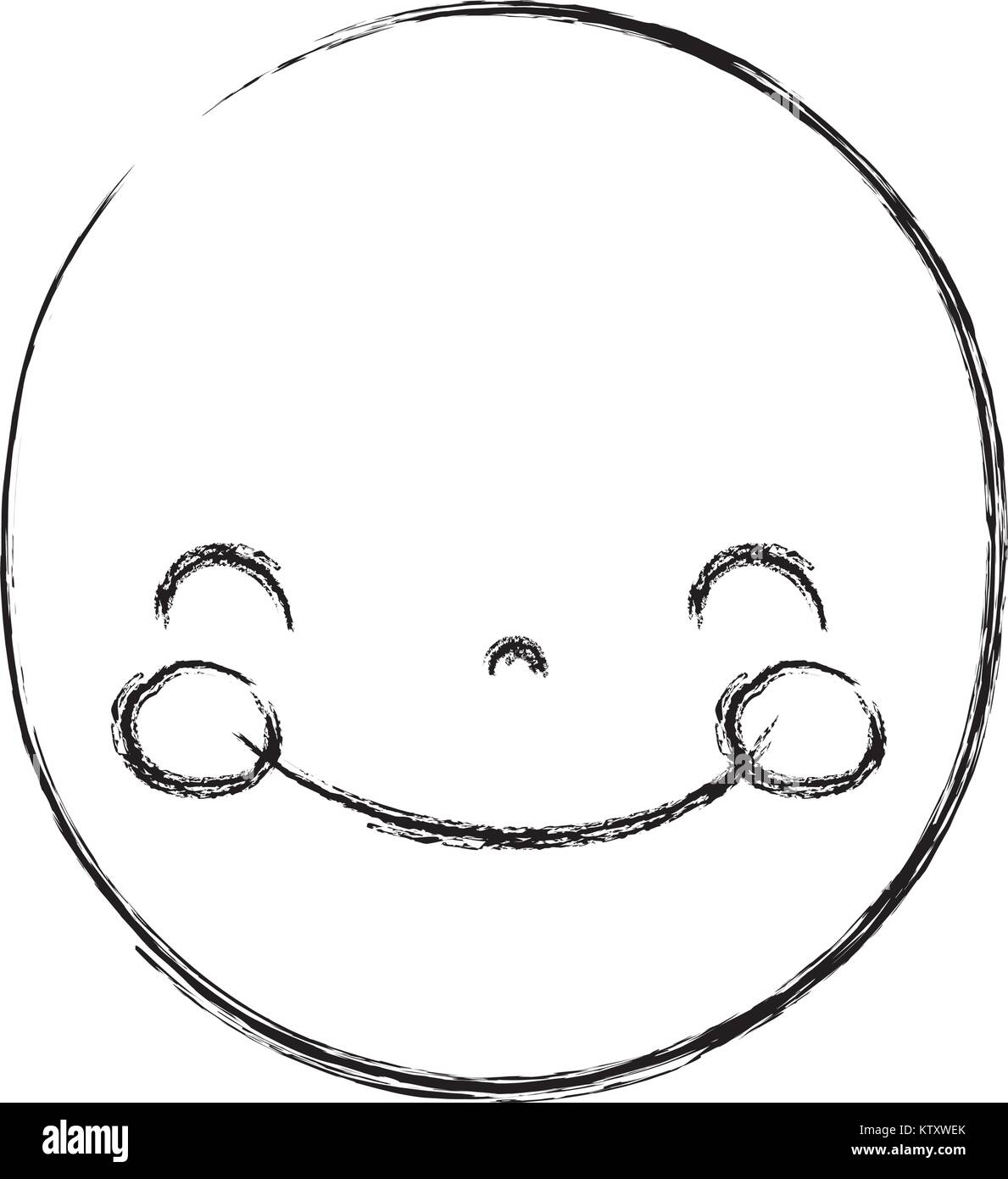 figure face cute happy kawaii expression Stock Vector Image & Art - Alamy