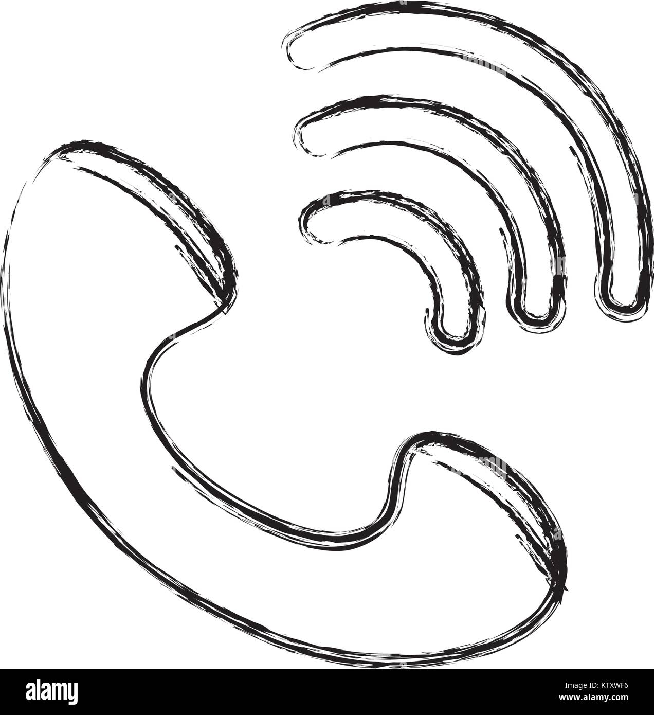 figure phone calling sign telephone icon Stock Vector Image & Art - Alamy