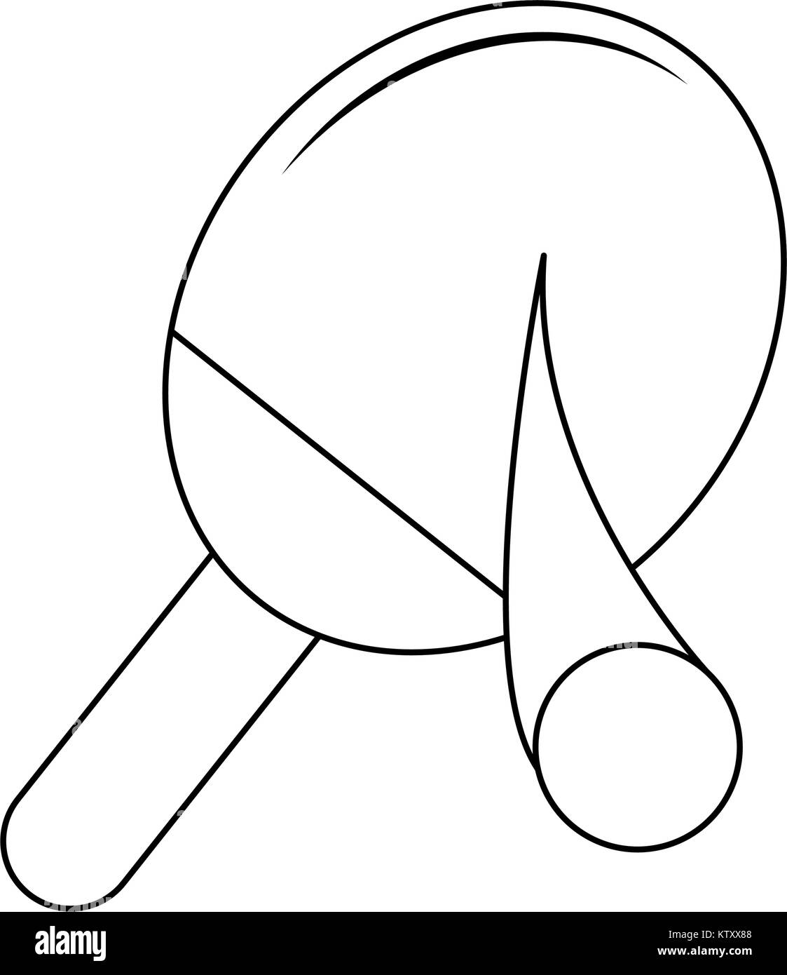 Ping pong racket Stock Vector Image & Art Alamy