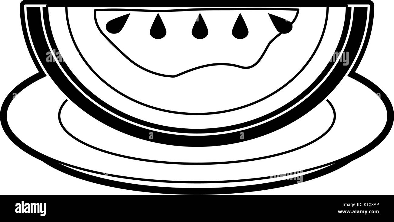 Watermelon Black and White Stock Photos & Images - Alamy
