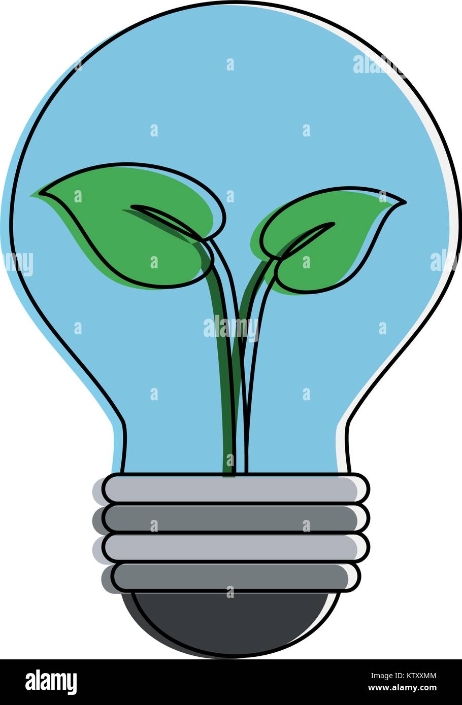 Green energy bulb symbol Stock Vector Image & Art Alamy