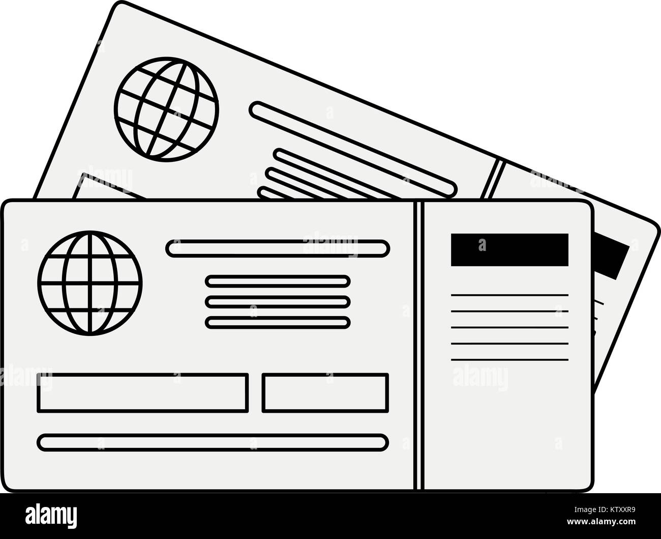 Flight tickets isolated Stock Vector Image & Art - Alamy