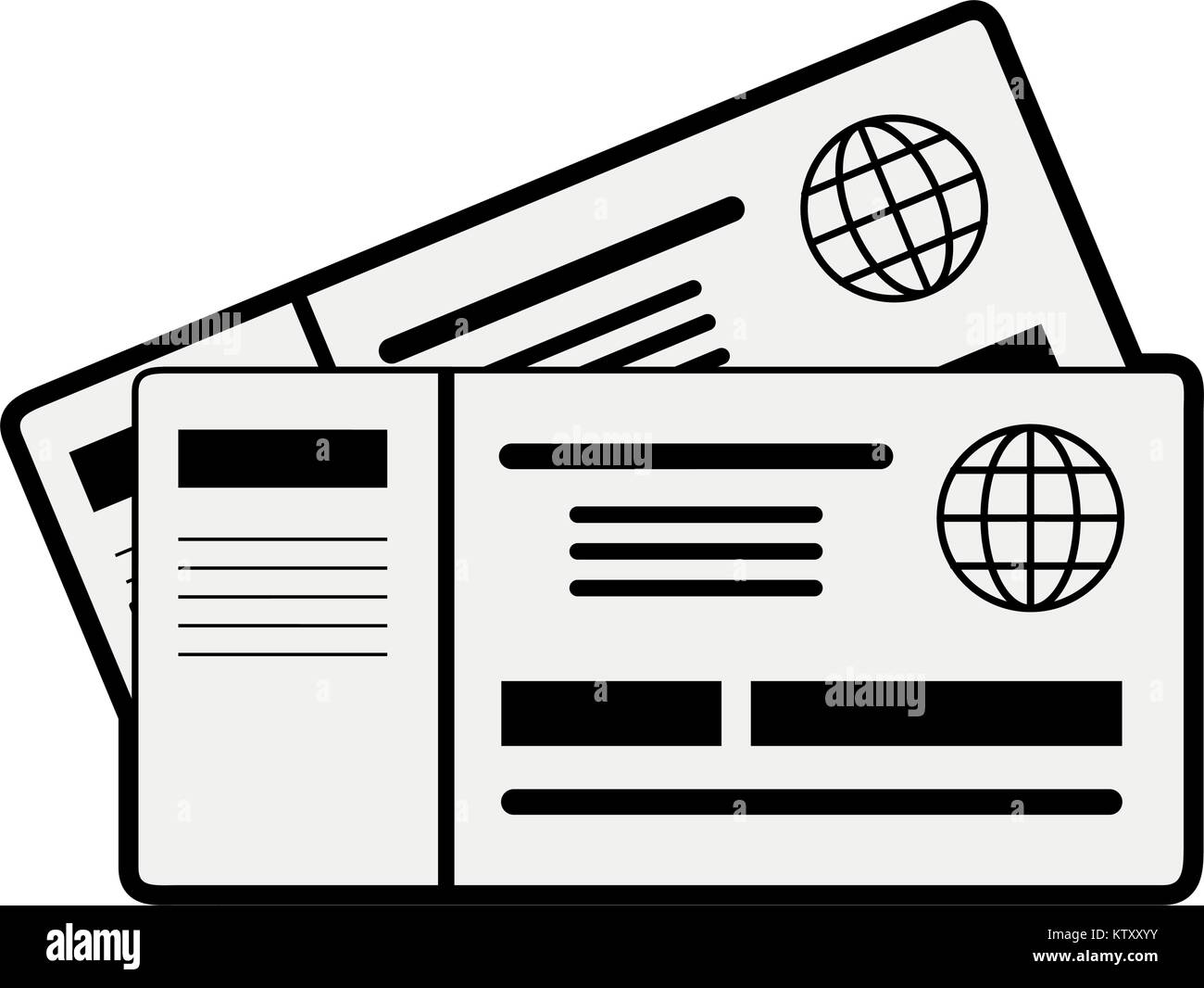Flight tickets isolated Stock Vector Image & Art - Alamy