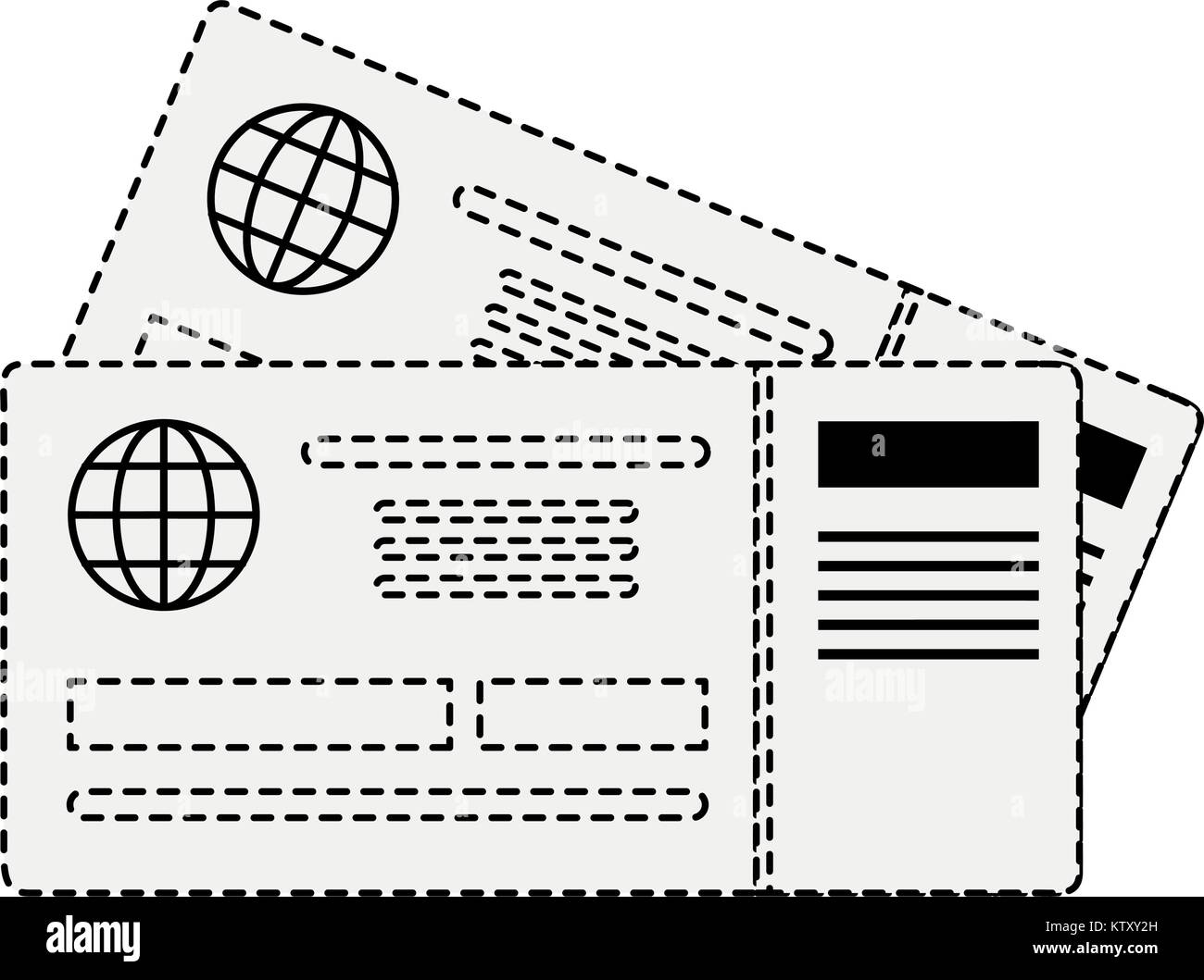 Flight tickets isolated Stock Vector Image & Art - Alamy