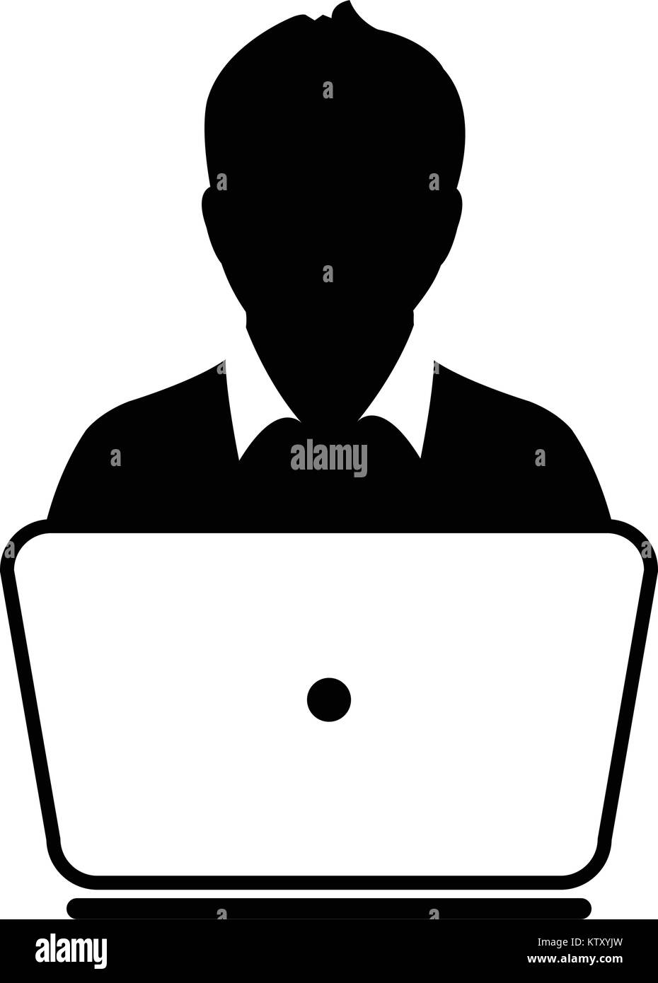 Online Education Concept Avatar Teacher With Laptop Computer Icon Over  White Background Half Line Half Color Style  Vector Illustration Stock  Photo Picture And Royalty Free Image Image 146766237