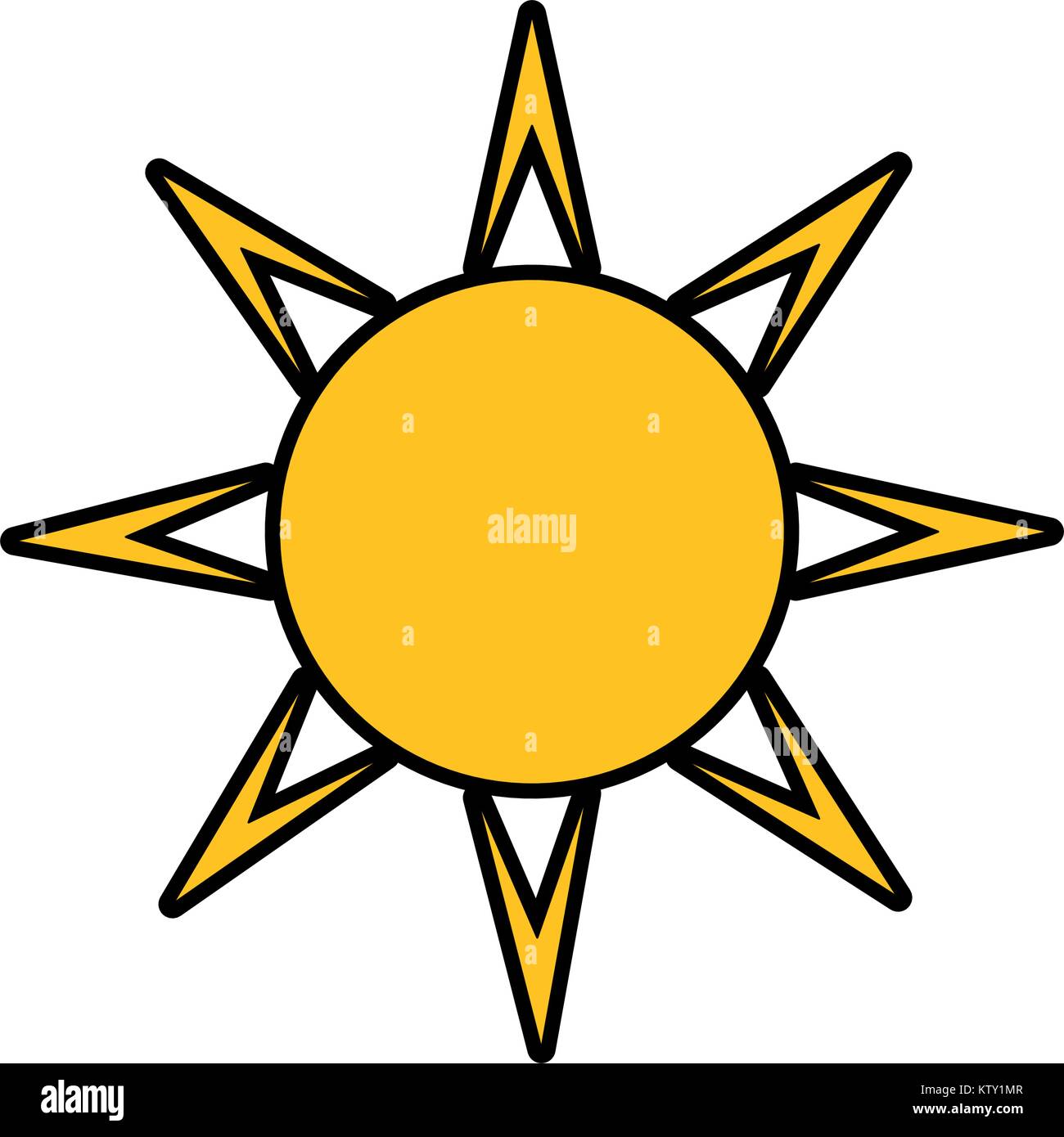 summer sun isolated icon Stock Vector Image & Art - Alamy