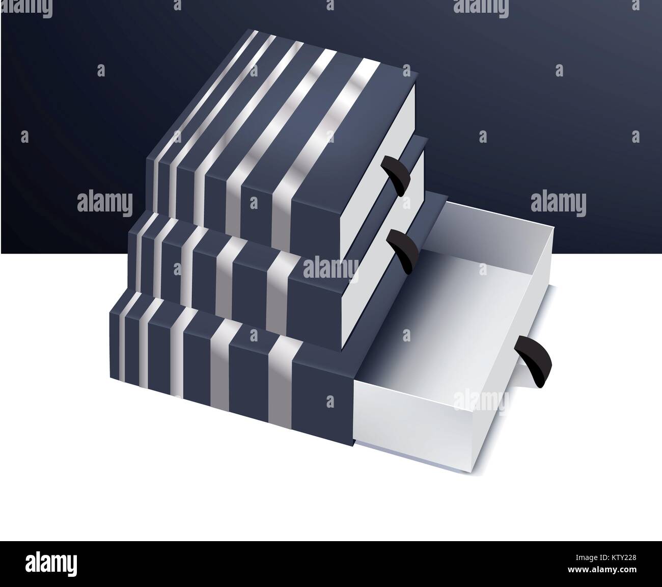 Beautiful boxes with pattern on white background Stock Photo - Alamy