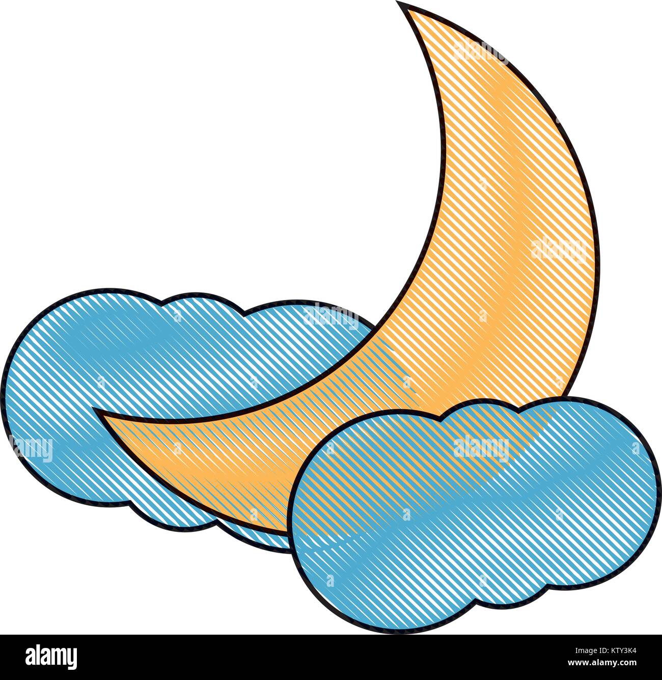 moon and clouds icon Stock Vector Image & Art - Alamy