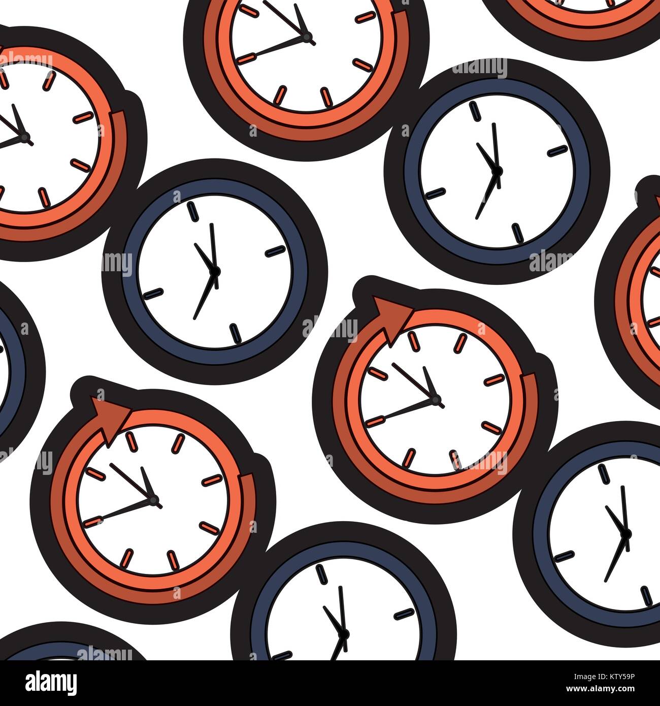 clock time pattern image Stock Vector Image & Art - Alamy