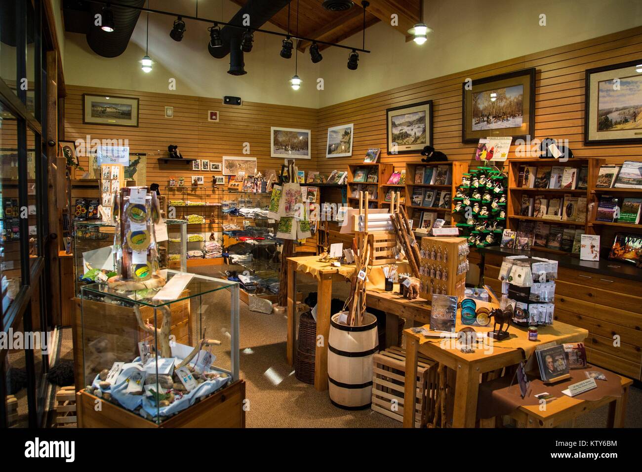 Gift shop along the Lewis and Clark National Historic Trail September 29, 2012 in Montana. Stock Photo