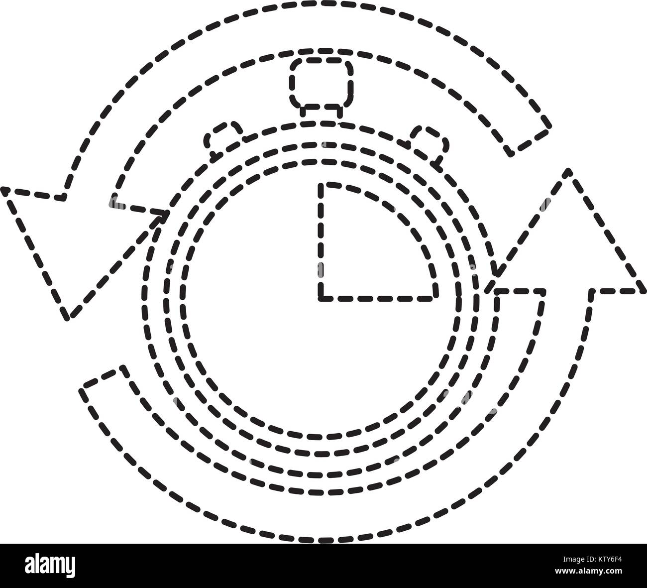 stopwatch or chronometer with arrows time icon image Stock Vector Image ...