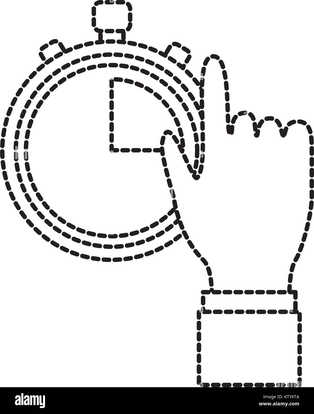 stopwatch or chronometer with hand time icon image Stock Vector Image ...