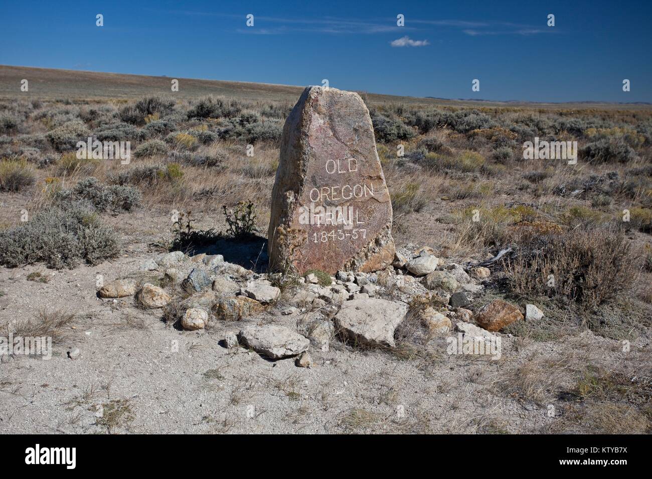 The South Pass rock carving at the Oregon National Historic Trail 