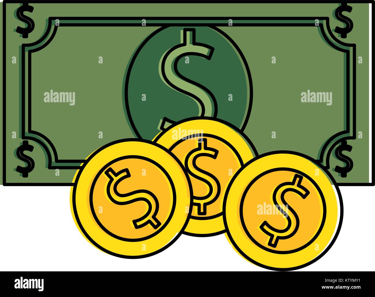 bill dollar money icon vector illustration design Stock Vector Image ...