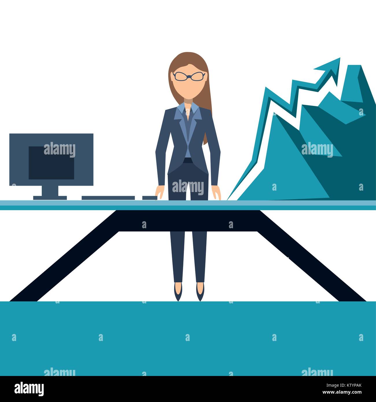 Financial chart shows success Stock Vector Images - Alamy