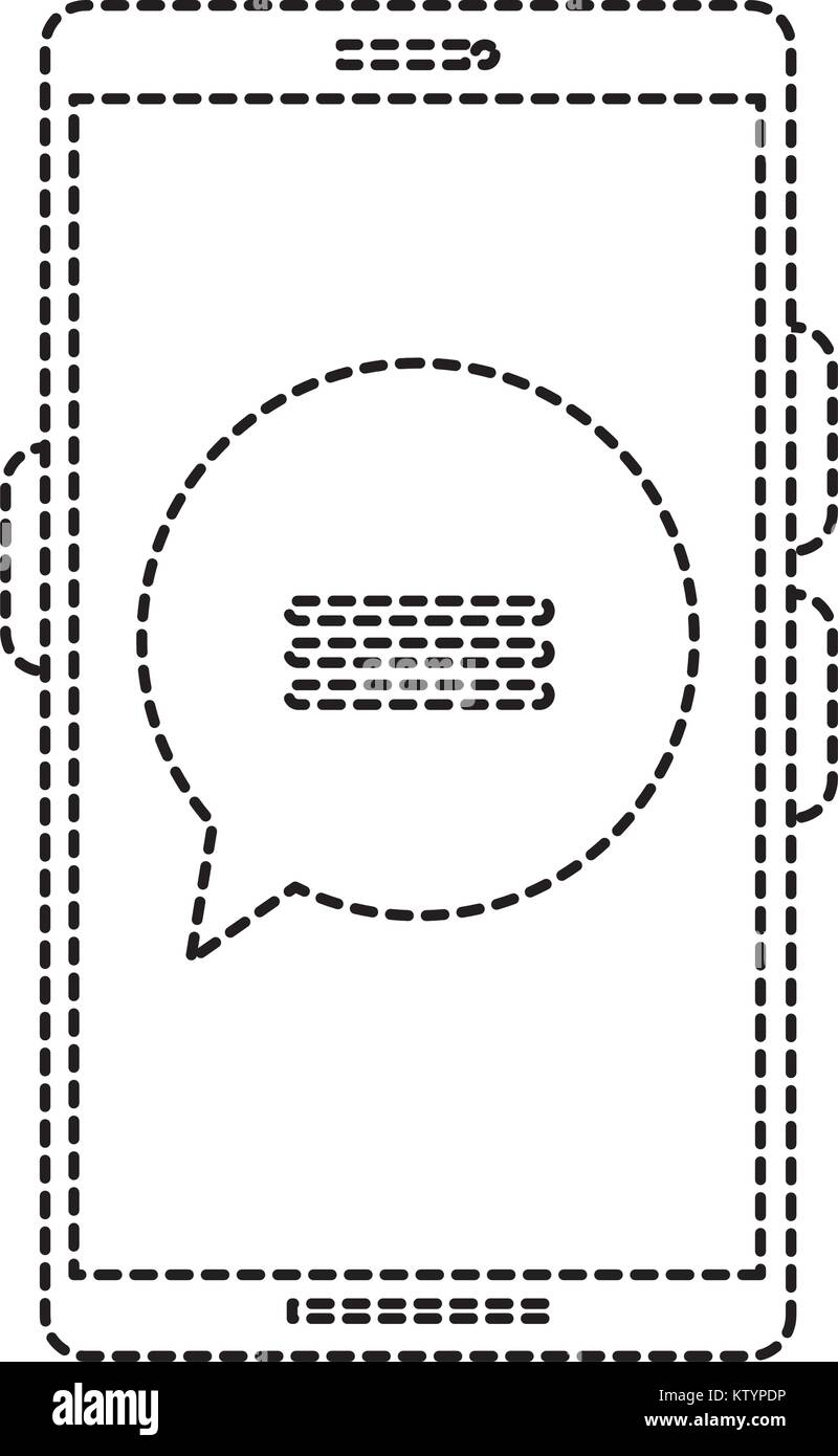 smartphone device with speech bubbles vector illustration design Stock ...