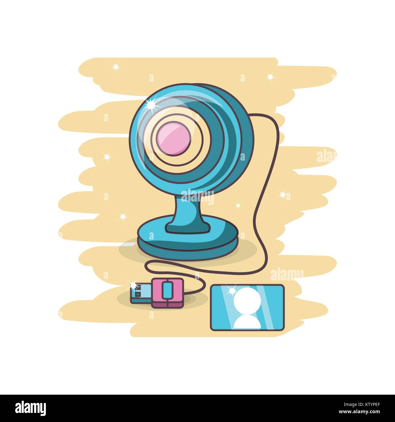 computer web cam cartoon Stock Vector Image & Art Alamy
