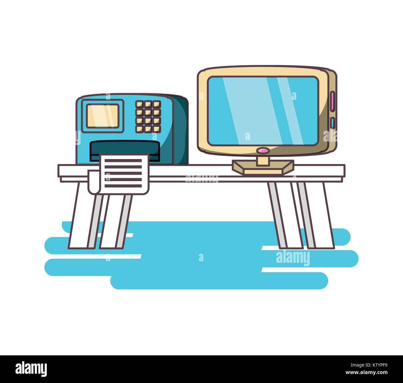 desktop computer home office concept Stock Vector Image & Art Alamy