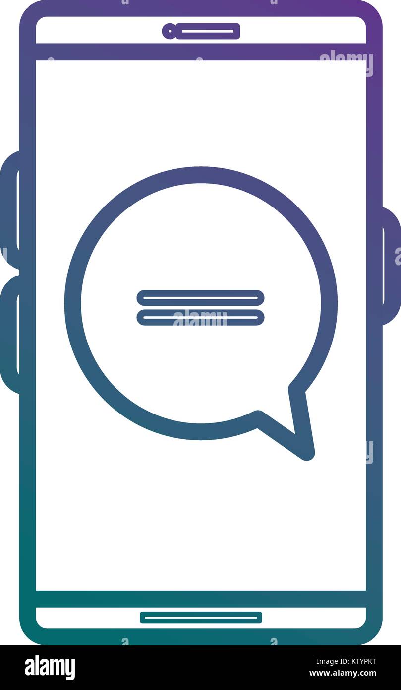 smartphone device with speech bubbles vector illustration design Stock ...