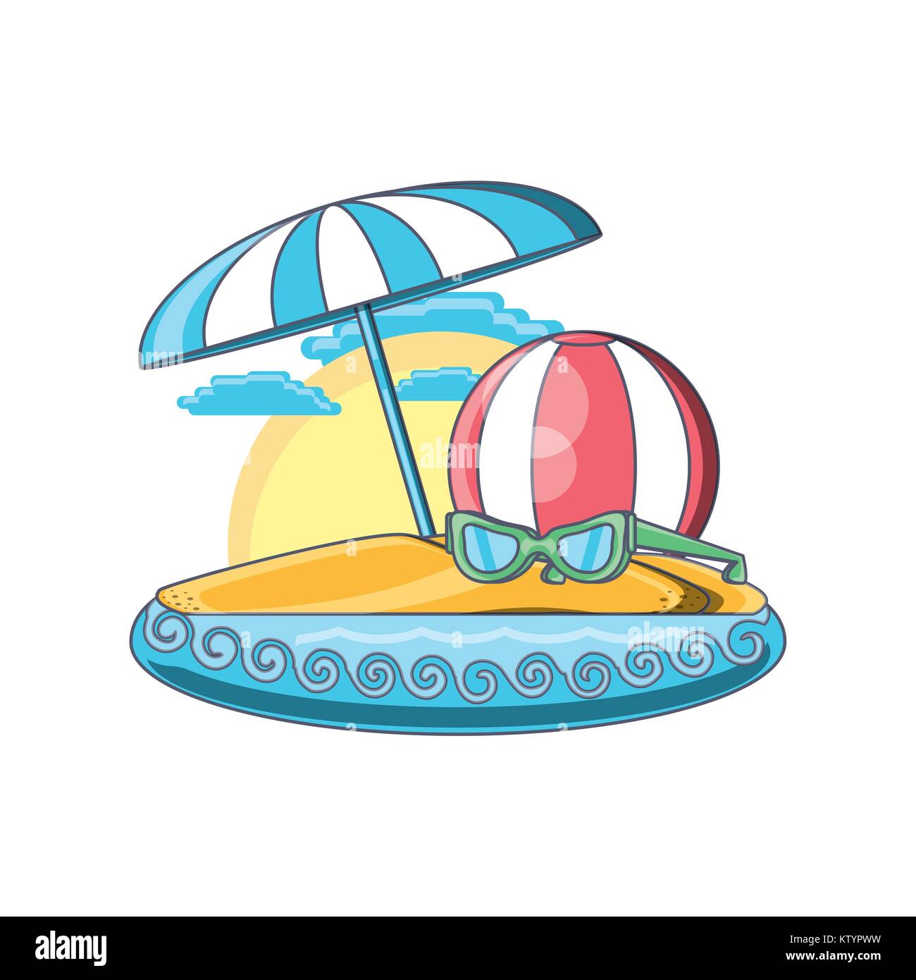 beach vacation summer holiday Stock Vector Image & Art Alamy