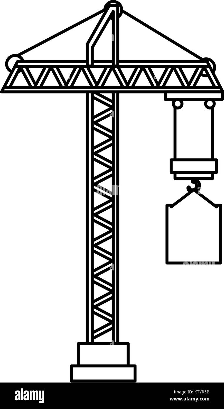 construction crane tower icon Stock Vector Image & Art - Alamy