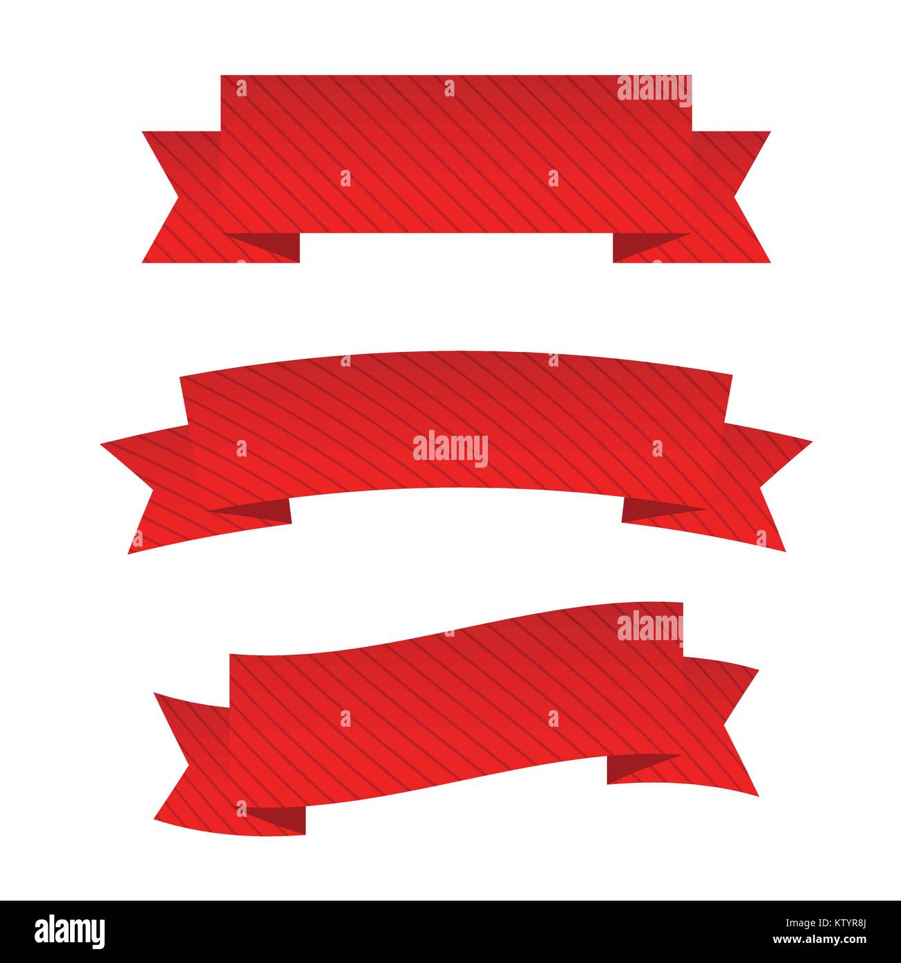 Red ribbon set isolated Stock Vector Image & Art Alamy